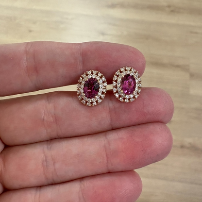 ARETES OVAL TURMALINA