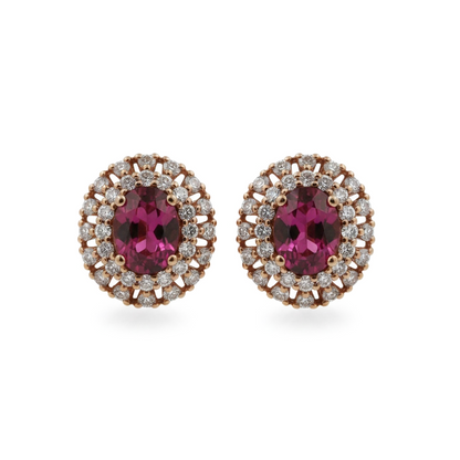 ARETES OVAL TURMALINA