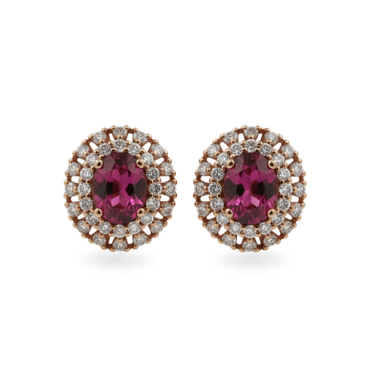 ARETES OVAL TURMALINA