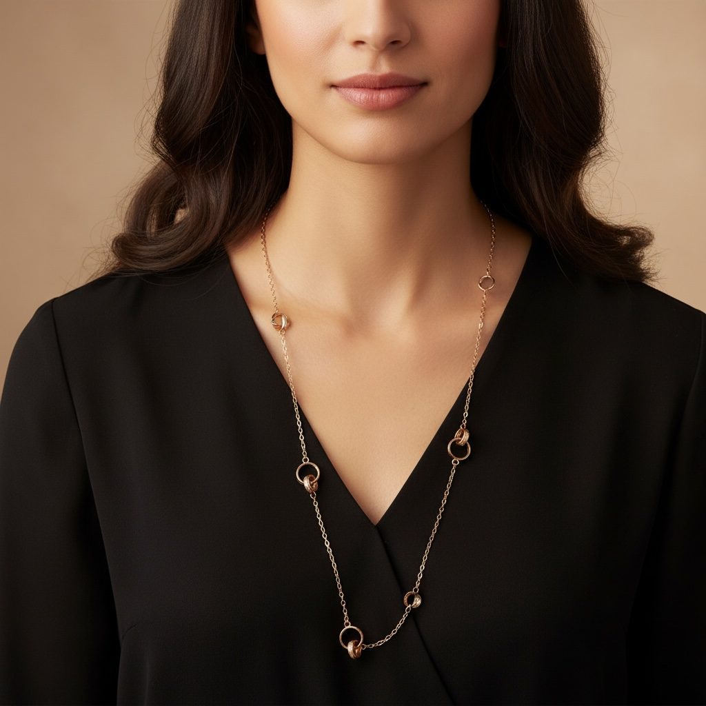 COLLAR LARGO CIRCULOS