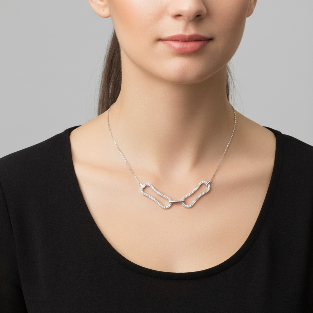 COLLAR ENLAZADO DIAMANTES