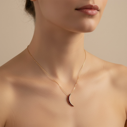 COLLAR LUNA RUBI