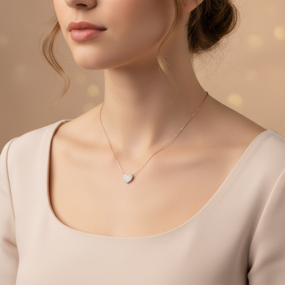 COLLAR CORAZON DIAMANTES