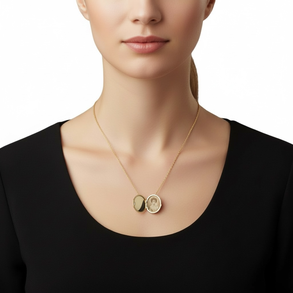 COLLAR LOCKET INICIAL DIAMANTES