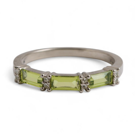 ANILLO PERIDOTO BAGUETTES