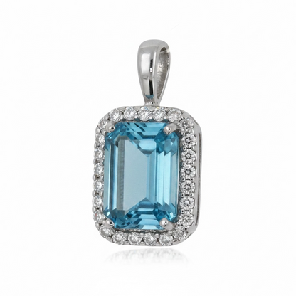 DIJE RECTANGULAR TOPACIO