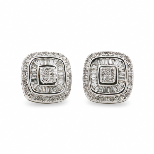 ARETES CUADRADOS DIAMANTES
