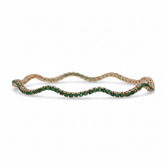 PULSERA WAVY ESMERALDA