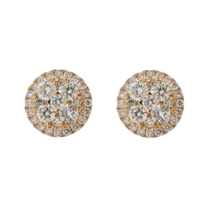 ARETES REDONODOS DIAMANTES