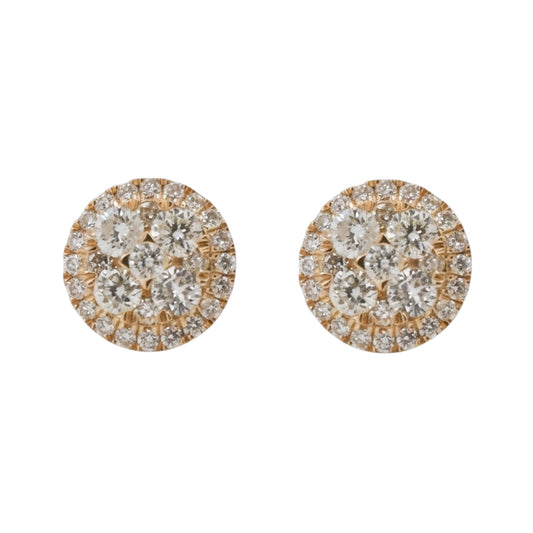ARETES REDONODOS DIAMANTES