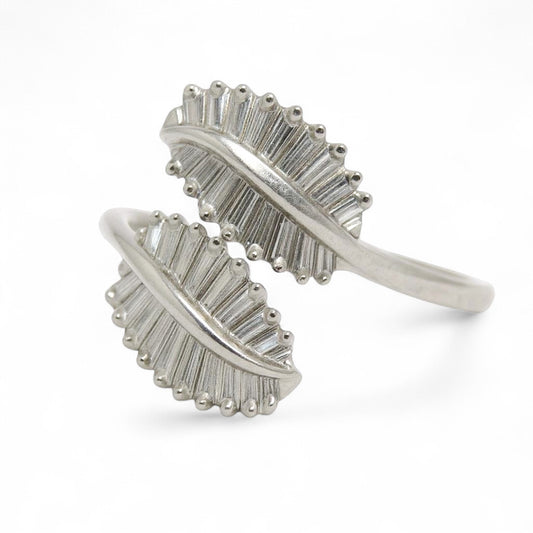 ANILLO HOJAS BAGUETTES