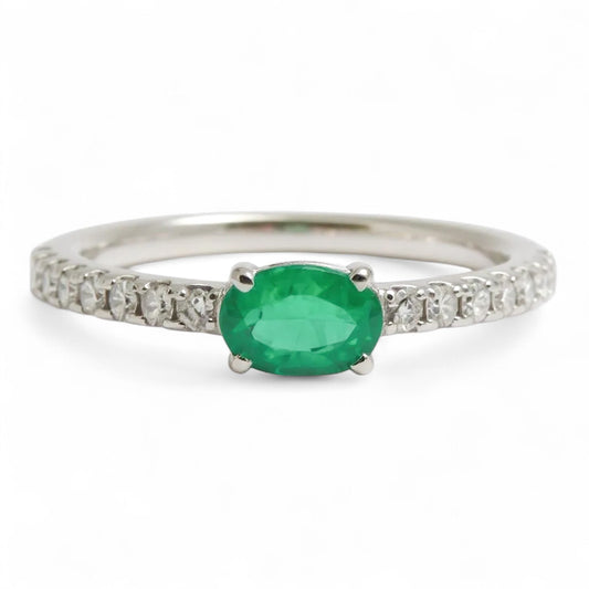 ANILLO ESMERALDA OVAL