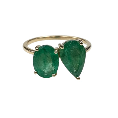 ANILLO ESMERALDA TU Y YO