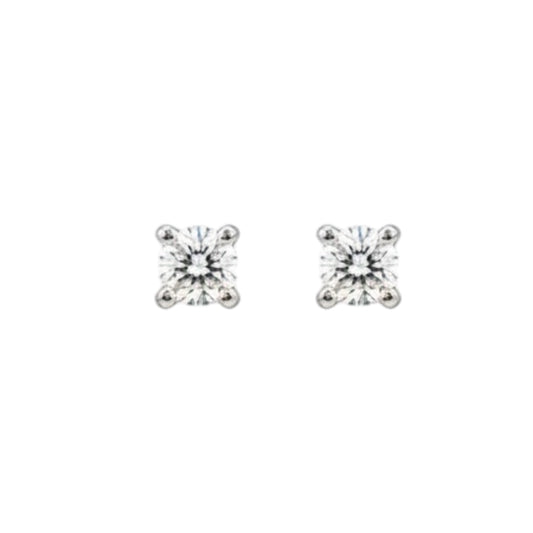 BROQUELES ORO BLANCO 0.20 CT