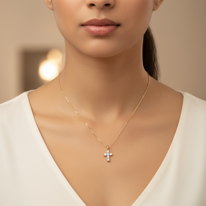 CRUZ ORO AMARILLO DIAMANTES