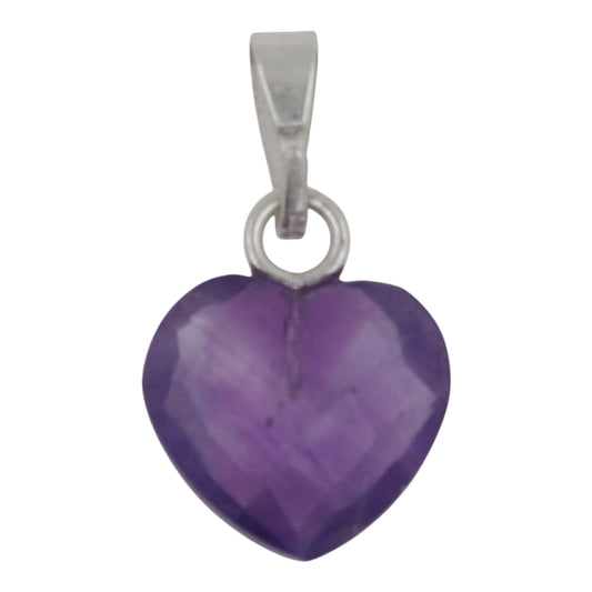 DIJE CORAZON AMATISTA