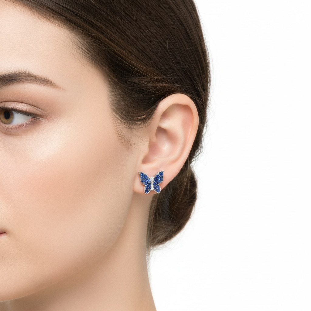ARETES MARIPOSA ZAFIRO