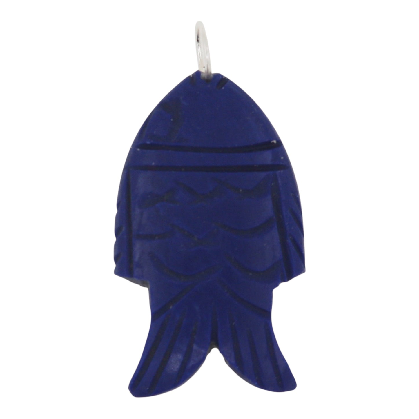 DIJE EN PLATA PEZ LAPISLAZULI