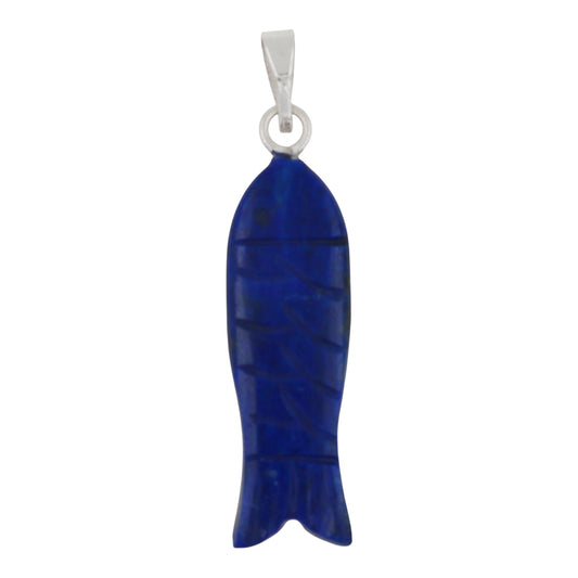 DIJE EN PLATA PEZ LAPISLAZULI