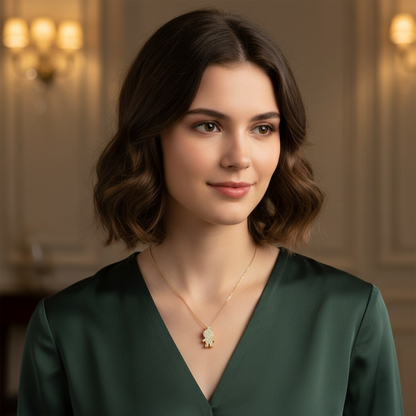 DIJE MUÑECO ORO Y DIAMANTES