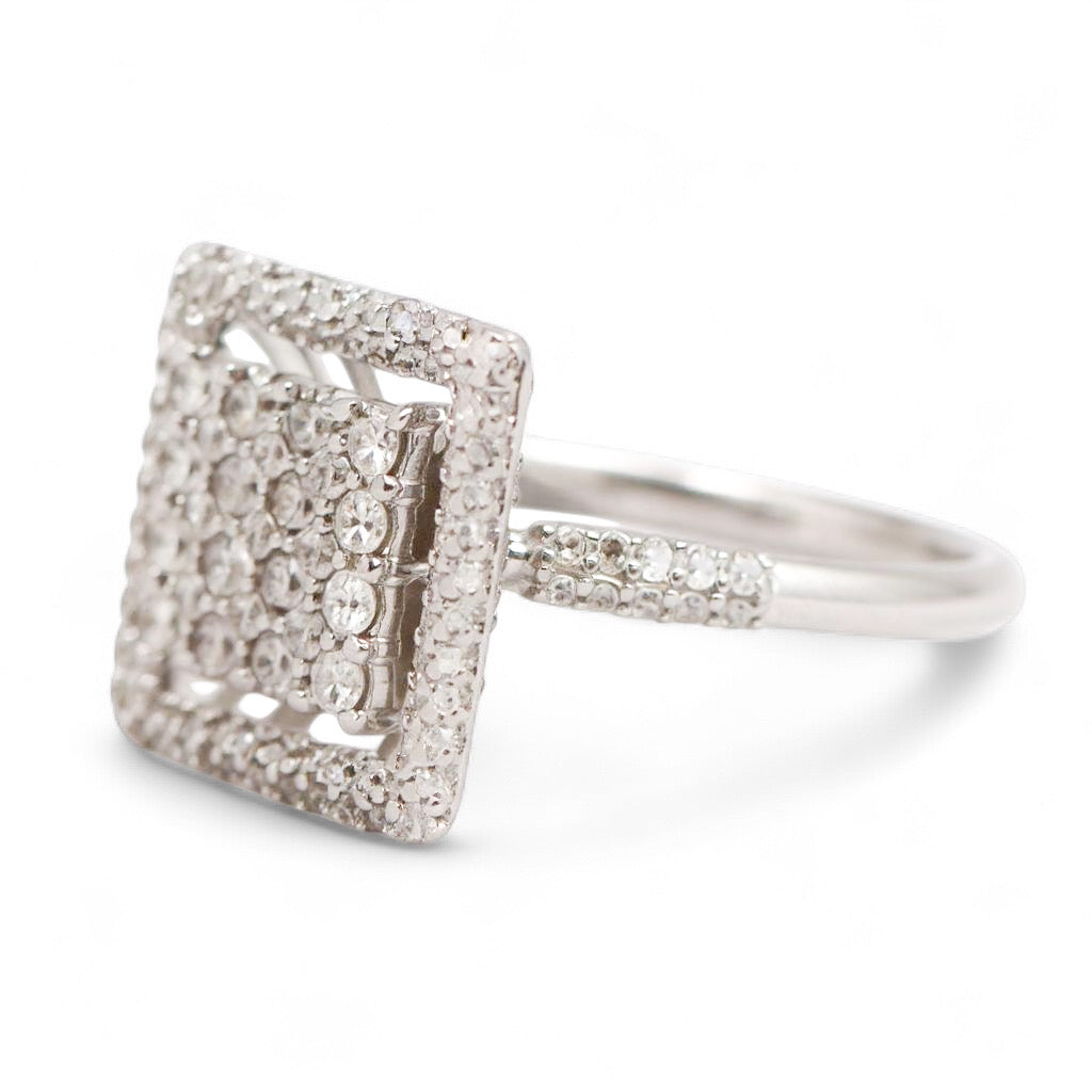 ANILLO CUADRADO DIAMANTES