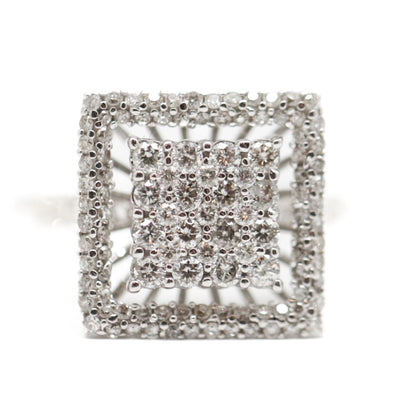 ANILLO CUADRADO DIAMANTES
