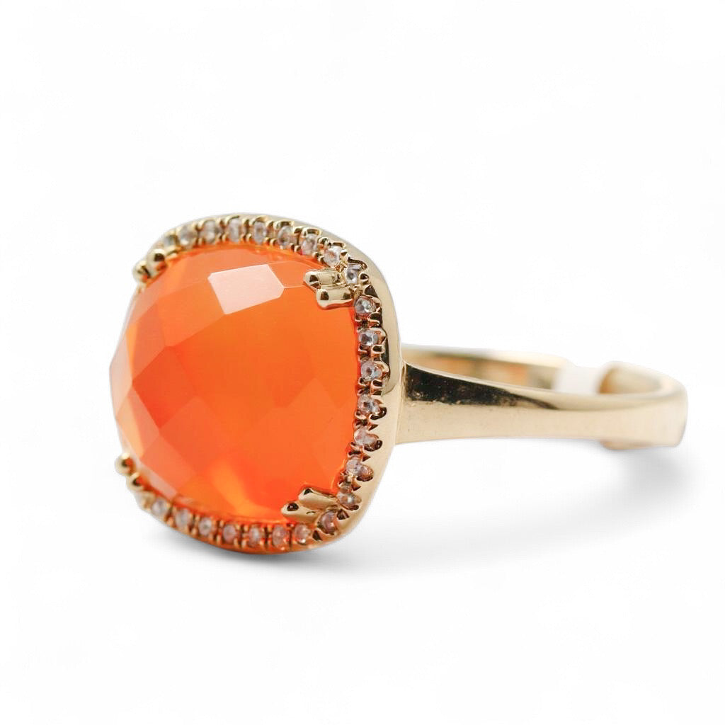 ANILLO CUADRADO CORALINA