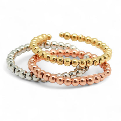 ANILLO BOLAS TRES COLORES