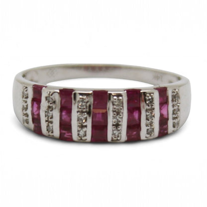 ANILLO RUBIES Y DIAMANTES