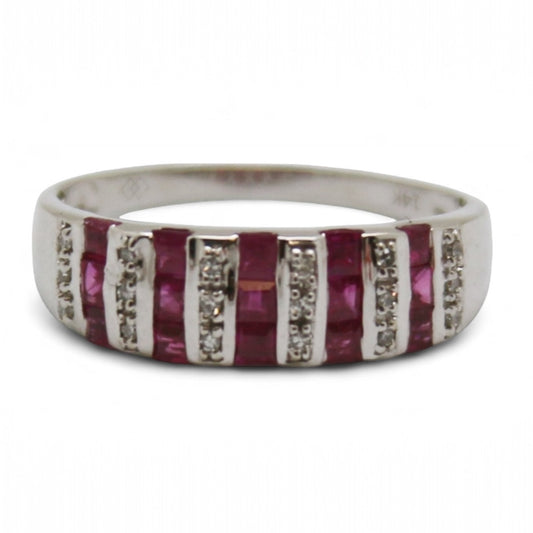 ANILLO RUBIES Y DIAMANTES