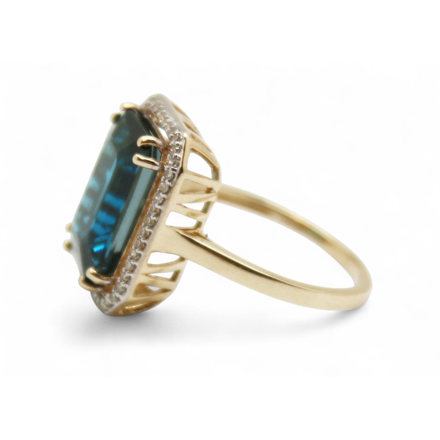 ANILLO LONDON BLUE RECTANGULAR