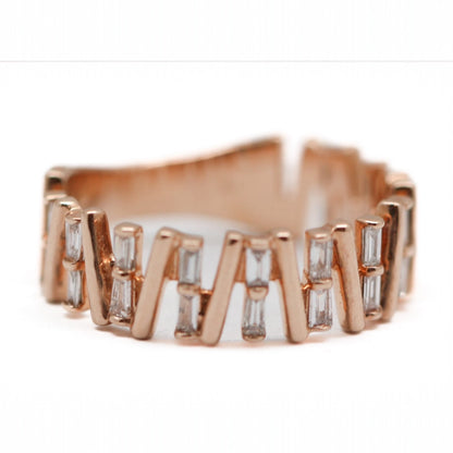 ANILLO GRUESO CHUECO DIAMANTES