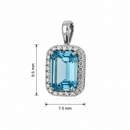 DIJE RECTANGULAR TOPACIO