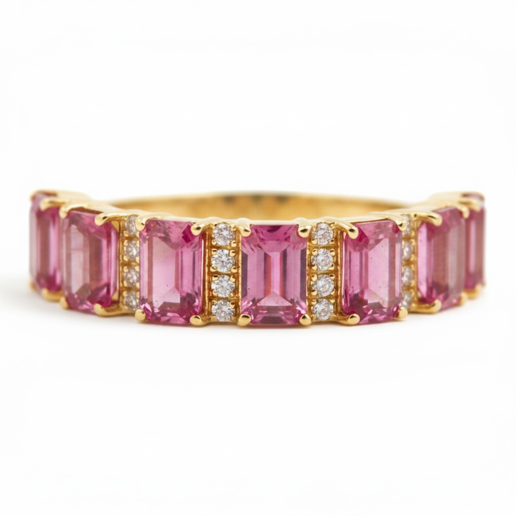 ANILLO ZAFIROS ROSAS