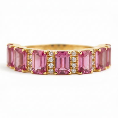 ANILLO ZAFIROS ROSAS
