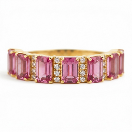 ANILLO ZAFIROS ROSAS