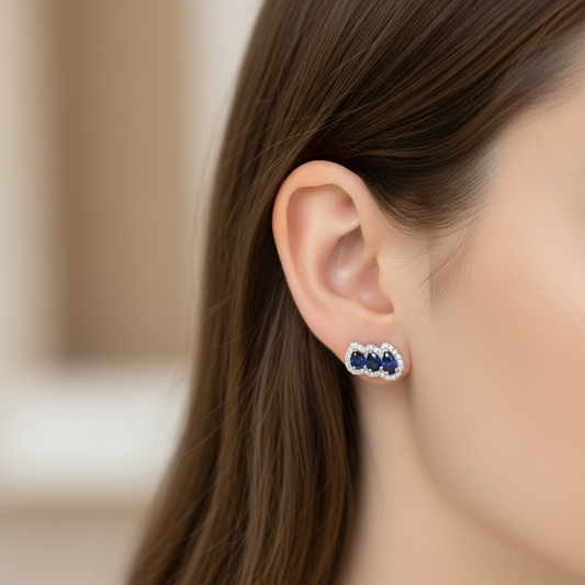 ARETES GOTA ZAFIRO