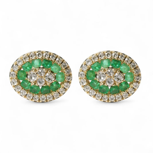 ARETES OVAL ESMERALDA