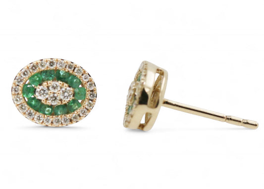 ARETES OVAL ESMERALDA