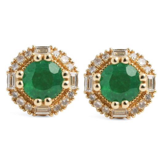 ARETES REDONDOS ESMERALDA