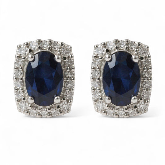ARETES RECTANGLO ZAFIRO