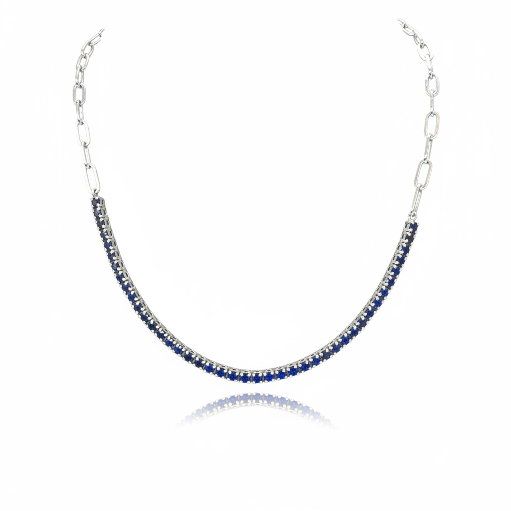 COLLAR TENNIS ZAFIRO LINKS