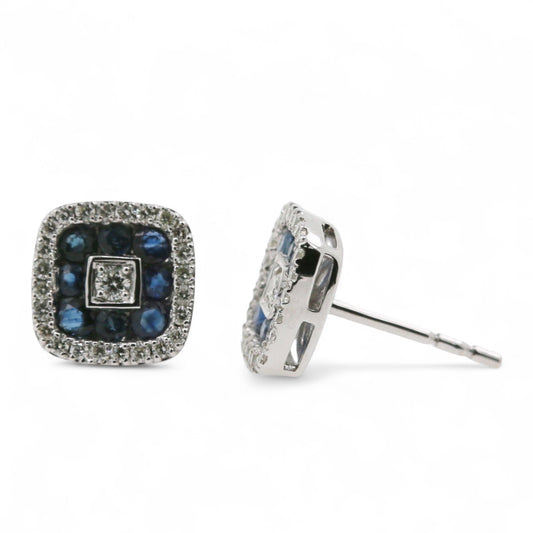 ARETES CUADRADOS ZAFIRO