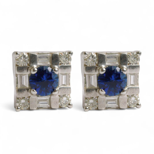 ARETES CUADRADOS ZAFIRO