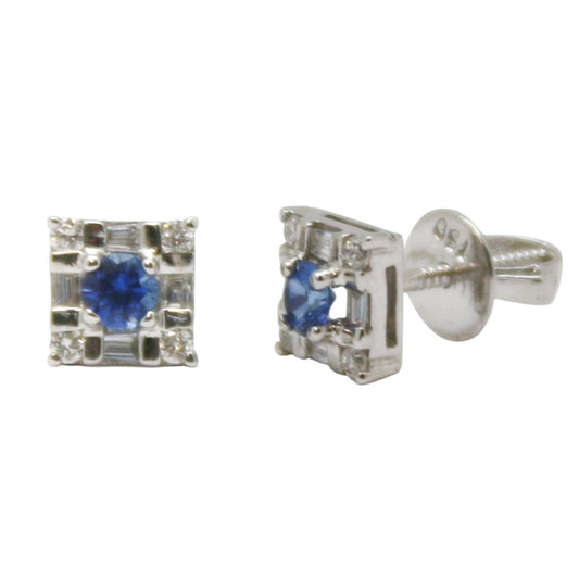 ARETES CUADRADOS ZAFIRO