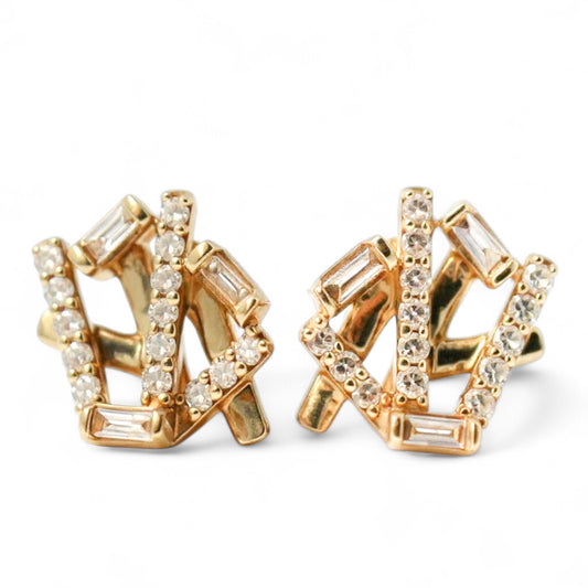 ARETES MODERNOS DIAMANTES