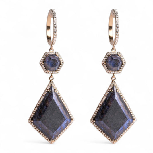 ARETES LARGOS LABRADORITA