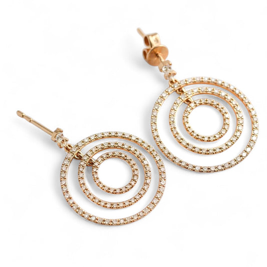 ARETES LARGOS CIRCULOS Y DIAMANTES