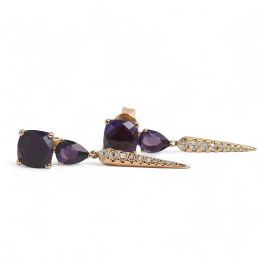 ARETES LARGOS AMATISTA