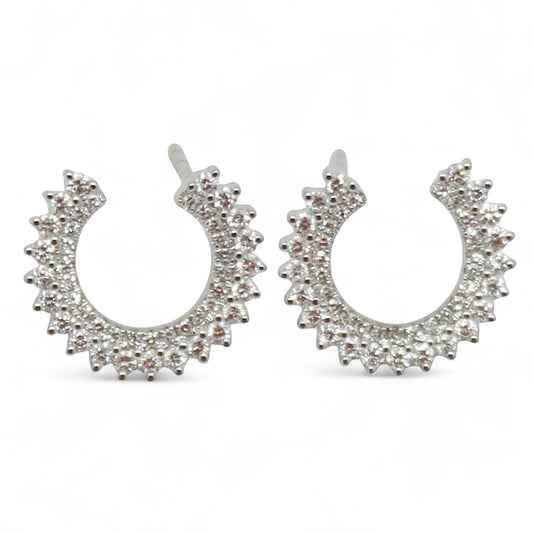 ARETES HOJA DIAMANTES